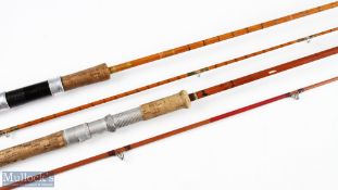 Sharpe's Aberdeen The J S Sharpe Impregnated split cane Salmon spinning rod 9'3" 2pc - 544, 27"