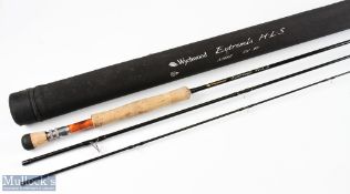 Wychwood Extremis H L S Carbon Fly Rod, AO482, 10' 3pc line 7#, alloy double uplocking reel seat