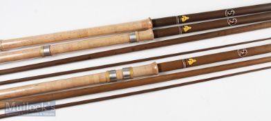 2x Sundridge 12ft & 13ft SLV Competition match rod blanks with cork handles (plus extra butt section