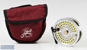 Abel USA No3 Trout fly reel No4762 solid back plate, 3 5/8" spool, counter balance wood handle,