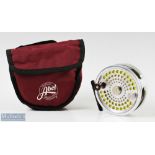 Abel USA No3 Trout fly reel No4762 solid back plate, 3 5/8" spool, counter balance wood handle,