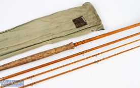 Hardy Bros The Hollolight Holokona split cane H28673 Salmon fly rod 12'6" 3pc plus spare tip