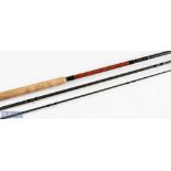 Unnamed Loomis style 15' 3pc Salmon rod with 24" handle with alloy reel seat, lined stripping rings,