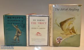 3x Fishing Books - Bennett, Tiny "The Art of Angling" 1970 with illustrations, signed by author to
