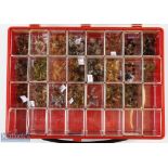 Flies Selection - 23 Compartment Clear View Box with over 600 trout dry flies, Caenis, Blue Dun,