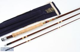 Hardy Alnwick Fibatube The Perfection Fly Rod, 10' 3" 3pc line 6#, original cloth bag, light use