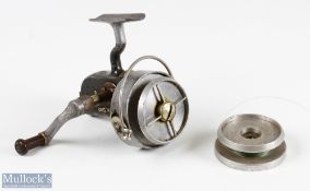 Hardy Alnwick The Altex No 2 Mk V RHW fixed spool reel with ratchet, plus spare spool, runs well