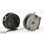 2x Alloy Centrepin Trotting Reels - interesting Presentation Reel 3.5" alloy centre pin with face