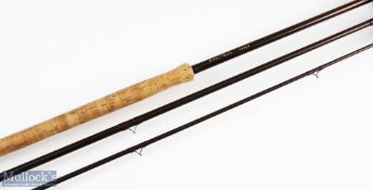 The River Keeper Carbon Salmon Fly Rod, built on a Harrison blank, 15' 3pc line 10/11# 26" handle