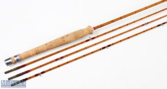 J C Pingworth Split Cane Fly Rod, 6'6", 2pc plus spare tip (4" short) and 1 spare tip (7" short),