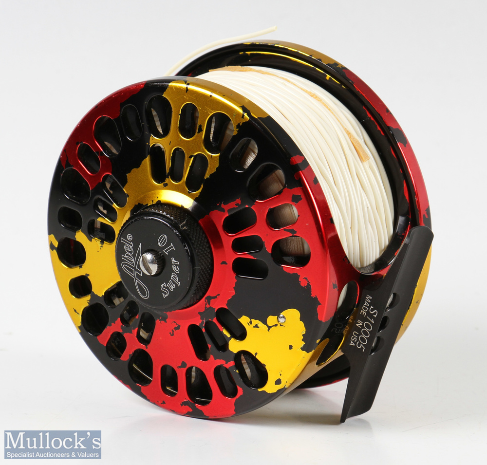 Abel USA Super 10 Saltwater fly reel NoS10005 with custom finish, 3 7/8" spool, 1 7/8" wide, counter - Image 3 of 3