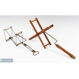 2x early named Line Driers - Milwards Patent Collapsible Metal Frame line winder with bamboo/cane