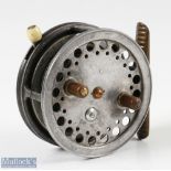 Hardy Alnwick The Super Silex Fly Reel 3 ¾" spool twin ivorine handles, sliding latch release,