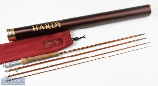 Hardy Angel Carbon Fly Rod No CT 19725, 9' 4pc line 4# section alignment, alloy skeletal reel
