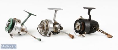 Collection of Interesting Continental Fixed Spool Reels (3) - Fine German Quick 'Stationary Drum