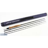 Orvis Clearwater II 906-4 tip flex 9.5 carbon fly rod, 9' 4pc line 6#, up-locking alloy reel seat,