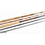 Unnamed G Loomis Style carbon Salmon rod 15' 3pc with 23" handle with alloy down locking reel