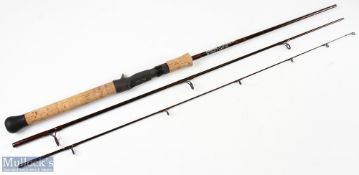 Sage GSP 370-3 Graphite 1113 Spinning Rod 7' made by Simpsons of Turnford, Herts, 2pc, 14 ¾" handle,