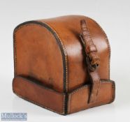 C. Farlow & Co D Block leather reel case internal length 4 ½", width 1 ¾", depth 4 ¼", stamped