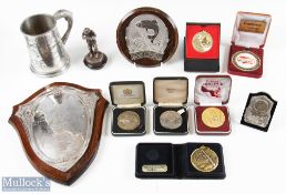 Selection of Angling Winner Medals Trophy's, Shields - to include Trent Angling Shield 1947-48, A