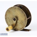 Eaton & Deller 2 ¾" all brass winch reel inscribed 'Eaton & Deller Makers 6&7 Crooked Lane