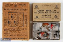2x Hardy Brothers Card Boxes one originally used for the 'Girodon Pralon' eyed fly box the other