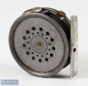 Hardy Bros 'Eunuch' Perfect 3 1/8" alloy trout fly reel with agate line guide (crack), smooth