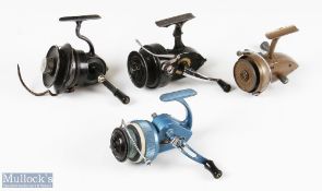 Collection of various fixed spool reels (4) J W Young & Sons "The Ambidex 6" blue spinning reel with