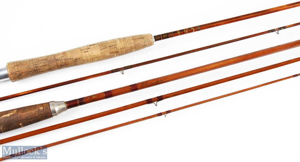 Millwards Flymaster split cane fly rod 8'6" 2pc uplocking alloy seat, agate lined butt/tip rings, in - Image 2 of 2