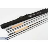 John Norris Penrith Carbon Fly Rod 9' 3pc line 5#, Cordura sectioned tube, looks unused; Bob