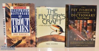 3x Fly Fishing Related Books - Martin, Darrel "The Fly Fisher's Illustrated Dictionary" 2000