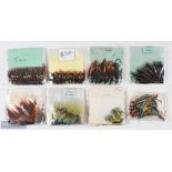 Assorted Salmon Flies including: 5 doz Blue Doctor (size 8), 3 doz Green Cussebuon (size 10), 1