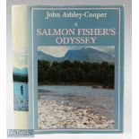 A Salmon's Fishers Odyssey book by Ashley Cooper John with signed letter by author first edition