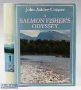 A Salmon's Fishers Odyssey book by Ashley Cooper John with signed letter by author first edition