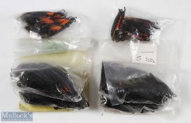 Various Salmon Flies Doubles including: 5 doz Black Brahan (size 4), 5 doz Stinchar Stoats Tail (