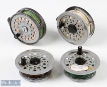 Shakespeare Beaulite 3 ½" fly reel with 2x spare spools together with Sharpe's of Aberdeen 'The