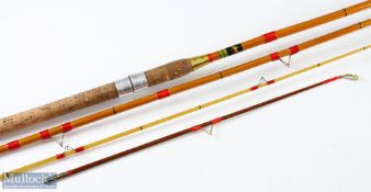 Allcocks Isis 10ft 6in glass fibre carp rod 3pc with spare 18in tip, in cloth bag