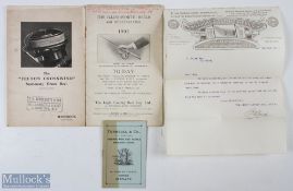 Early Fishing Trade Catalogues and letter, The Illingworth Reels and Specialities (this has a