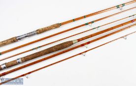Constable Bromley 762 Split Cane Light Carp/Tench Rod, 12' 3pc, bottom ring needs re-whipping, red