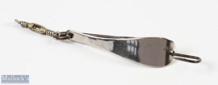 Rare 2" S Allcock & Co 'Schooling' spoon handle stamped with maker's stag mark in good clean