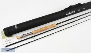 Greys CRXi Carbon Fly Rod, 10' 3pc line 7/8# - fighting butt, missing some cork, M Cordura tube