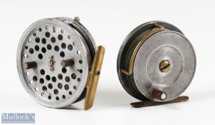 Hardy Sunbeam and Eureka alloy fly reels (2) - good post war Sunbeam 3.25" alloy fly reel with