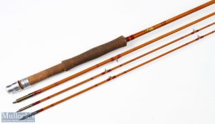 Allcocks Redditch The Popular Split Cane Fly Rod 9' 3pc, with spare tip (first ring needs