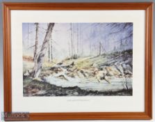 3x Framed Fishing Prints consists of 'Small Pools hold big surprises' 27x21", 'Casting to the rise -