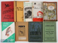 Fishing trade catalogues 1930-1960 to include USA 1936 Shakespeare - slight tear to back cover -