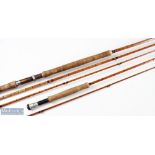 R. Chapman Quinette Mk10 12ft split cane fly rod 3pc with MCB plus Hardy 'The Perfection' 8ft 6in