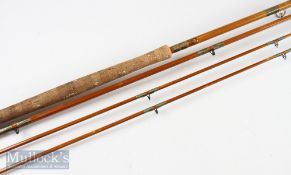 Milwards Fly Versa 12ft 10in cane rod 3pc with extra end section, no.82920 in makers original