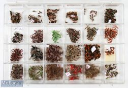 Flies Selection - 24x Compartment Clear View Box with over 500 wet trout flies, buzzers and emergers