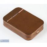 Ogden Smith copper Dry Fly box features spring lid internal compartments, cast compartment to lid,