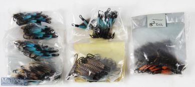 Assorted Salmon Flies Doubles including: 5 doz Blue Charm (size 2), 2 doz Stinchar Stoats Tail (size